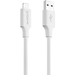Кабель Proove Striped Silicone USB-A to Lightning 1m White (CCSS00001102) [133336]
