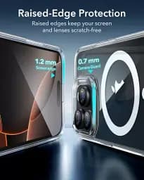 Прозорий чохол ESR Classic Hybrid Case (HaloLock) Frosted Black для iPhone 16 Pro (1A7690202) - мініатюра 5