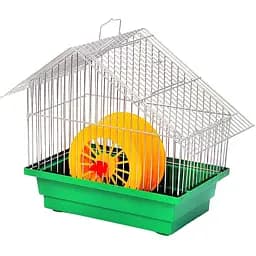 Клітка для гризунів Лорі Хатинка, фарба, 28х18х29 см, в ассортименті