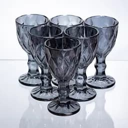 Набір чарок Fractal 6 штук по 40 мл HP-19-272 прозорий стакани для міцних напоїв шотів коктейлів Yiwu HP-19-272