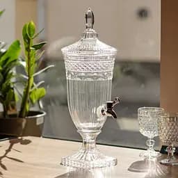 Лимонадниця Topaz Crystal 2 літри з краном HP-19-292 глечик диспенсер для води і напоїв прозорий Yiwu HP-19-292 - мініатюра 4