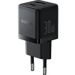 Мережевий зарядний пристрій Baseus Palm Fast Charger Type-C+USB 30W P1011160A113-00 Black