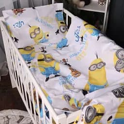 Підковдра MirSon Бязь Kids Time 17-0702 Minion Team 110х140 біла (2200010461176) - мініатюра 2