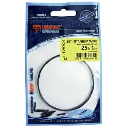 Повідковий матеріал Ukrspin Orange Spinning титан набір 12 кг(25 lb)/0/35 мм 1м і 10 трубочок