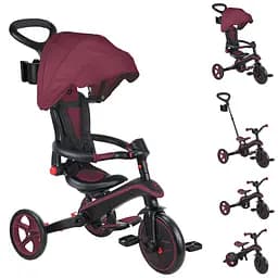 Велосипед дитячий Globber Explorer Trike Foldable 4в1 до 20 кг бордовий (732-202-2) - мініатюра 2