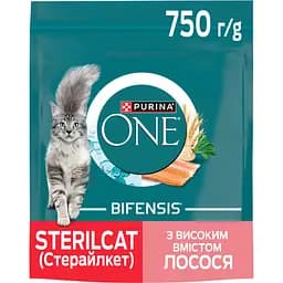 Сухий корм Purina One Sterilcat комплекс Bifensis з лососем для дорослих стерилізованих котів 750 г