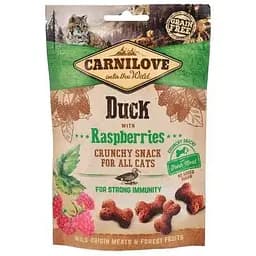 Лакомство Carnilove Cat Crunchy Snack для кошек утка и малина 50 г