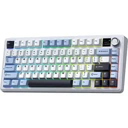 Клавіатура Aula F75 MAX Wireless Gasket Keyboard Reaper Switch 2.4G/BT EN/UA White (6978080501158) - мініатюра 2