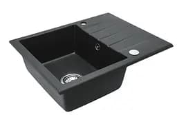 Кухонна мийка гранітна Rea North black плямиста ZLE-00125, Чорний