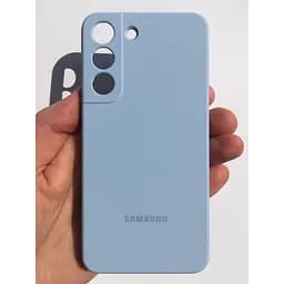 Оригінальний силіконовий чохол Silicone Cover для Samsung Galaxy S22 (S901) EF-PS901TLEGRU Artic Blue - мініатюра 4