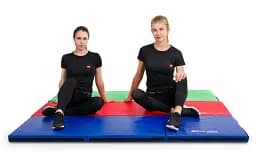 Мат гімнастичний Hop-Sport HS-065FM середньо-твердий з липучкою 5см синій - мініатюра 6