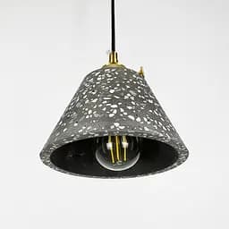 Підвіс Terrazzo Cono із сірим бетонним плафоном в стилі Ар-деко Line.F MJ 165/1 BK - мініатюра 5