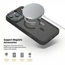 Чехол Apple iPhone 17 Pro Max, Unit MagSafe, черный, прозрачный, магсейф, противоударный, магнитный, панель-накладка с поддержкой MagSafe, с поддержкой беспроводной зарядки, TPU+PC, защита всего корпуса, ударопрочный, ArmorStandart (ARM87913) - мініатюра 4