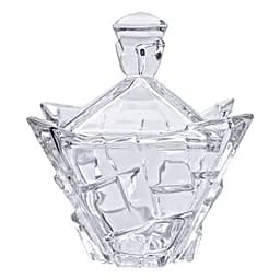 Цукорниця Bohemiya з товстого скла з кришкою 19 см Yiwu HP-4-119 - мініатюра 3