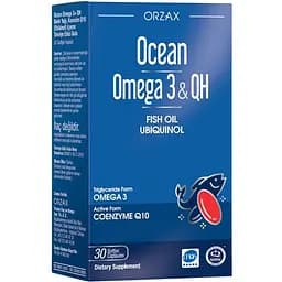 Жирні кислоти Orzax Ocean Omega-3 & QH 30 капсул