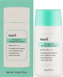М’який мінеральний сонцезахисний крем Klairs All-day Airy Mineral Sunscreen 10 г - мініатюра 2