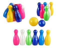 Набір кегель малих 6 шт., 1 куля, Бамсик