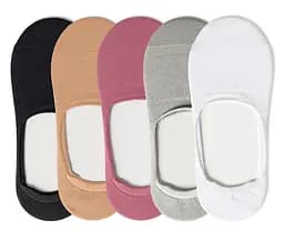 Набор 5 пар бесшовных дышащих следов с силиконом ORGANIC cotton JILL ANTONY 35-37