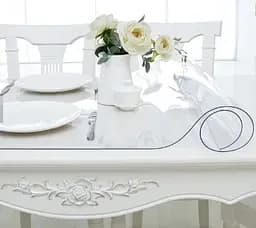 М'яке (гнучке, рідке) скло скатертину на стіл Soft Glass 2.6х1.8м (товщина 1.5 м) Прозора - мініатюра 4