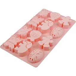 Форма силиконовая Mys Silicone Звери 12 отделов 19.5х34х4 см (45098)