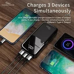 Універсальна зарядна батарея Konfulon Joko J12 Power Bank 20000Mah 22,5W (Чорний) - мініатюра 8