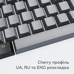 Набір кейкапів Dark Project PBT KS-46 ENG/UA/RU (DP-KS-0046) чорно-сірі - мініатюра 4