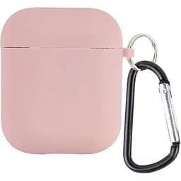 Чохол Silicone Case + Carabine для Apple AirPods Pink Sand [35592]