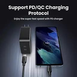 Кабель USB-C 100W UGREEN US562 Type-C to Type-C PD QC 4.0/3.0 для швидкого заряджання MacBook Pro, Samsung PVC 1м (15176) - мініатюра 6