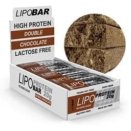 Батончик Lipo Bar Double chocolate 20 шт. x 50 г  - мініатюра 2