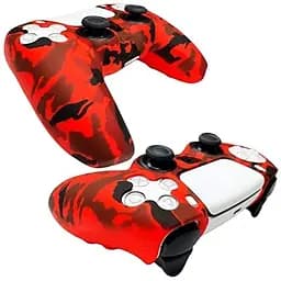 Чохол на геймпад Silicone Case для Sony DualSense Red Camouflage [67496] - мініатюра 3