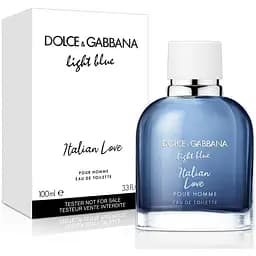 Туалетна вода тестер Dolce & Gabbana Light Blue Italian Love Pour Homme 100 мл