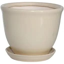 Керамічний горщик Nana Keramiks Глорія 14 л глянець бежевий (gloria-14-beg)