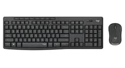 Комплект беспроводной Logitech MK295, графитовый, клавиатура + мышь, влагозащищенная конструкция, технология SilentTouch