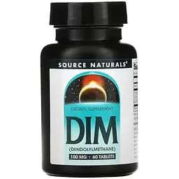 Натуральна добавка Source Naturals DIM (Diindolylmethane) 100 mg, 60 таблеток