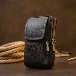 Сумка унісекс на пояс на два відділення Vintage 10,5х17,5х4 см sum0013977 - мініатюра 5
