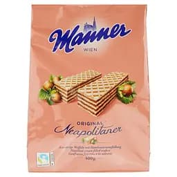 Вафли Manner Neapolitaner Hazelnut с ореховым кремом 400 г
