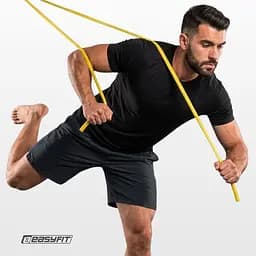 Борцівська резина EasyFit - джгут 3 м жовтий (Medium) - мініатюра 7
