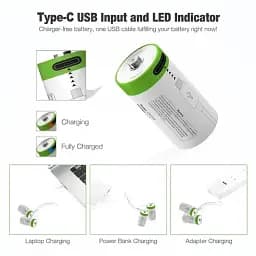 Акумулятор CR2 ​​Smartoools 300 mAh літій-іонний Li-Ion із зарядкою від Type-C 3.7V Випуклий плюс (19326) - мініатюра 4