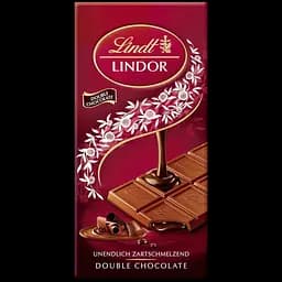 Шоколад молочний Lindt Lindor Double Chocolate з темною начинкою 100 г