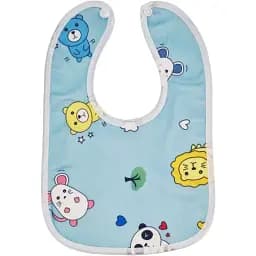 Слюнявчик тканевый Mega Zayka на кнопке MGZ-0600 (Blue) 