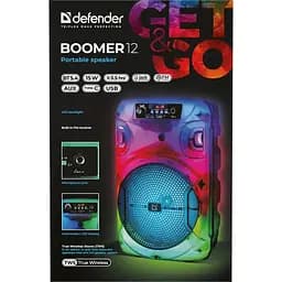 Акустична система 1.0 Boomer 12, 15Вт, Bluetooth/FM/USB/LED/AUX чорна - мініатюра 6