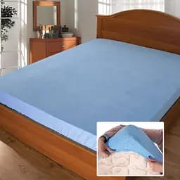 Простыня Ярослав на резинке махровая 200 х 180 х 20 диз.12 голубой