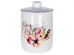 Банка для зберігання продуктів Lefard Різдвяний олень, 14.5 см, білий (924-462)