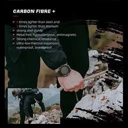 Тактичний військовий годинник North Edge ALPS Carbon Fibre чоловічий сірий - мініатюра 6