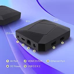 Смарт ТВ приставка Vontar RT-X3 4/32 Гб Android TV 14 Smart Box - мініатюра 6