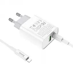 Мережевий зарядний пристрій Hoco C80A Rapido PD18W+QC3.0 charger set Type-C to Lightning - мініатюра 6