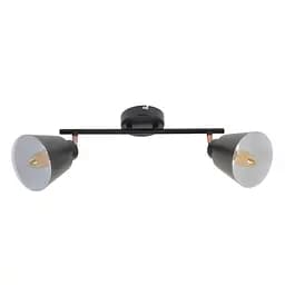 Светильник Brille настенный-потолочный спот поворотный накладной HTL-208/2 E14 BK/Cooper