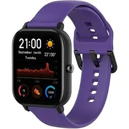Ремінець силіконовий BeWatch для Xiaomi Amazfit BIP/GTS/GTR S 20 мм Фіолетовий (1012355S)