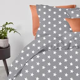 Комплект постільної білизни Cosas Star Двоспальний сірий (StarsBGrey_El160-Terrakot_180) - мініатюра 2