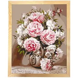 Набор для росписи ArtCraft Нежные пионы 40x50 см с багетной рамкой (13141-ACF)